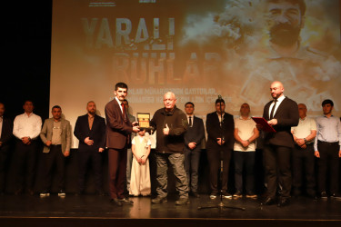 Şəkidə müharibə iştirakçılarına həsr olunmuş "Yaralı ruhlar" filminin təqdimatı olub