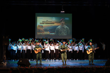 Aprel döyüşləri şəhidi, baş leytenant Elnur İsgəndərovun xatirəsinə həsr olunmuş tədbir keçirilib
