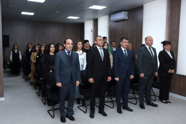 Şəkidə “17 Noyabr - Milli Dirçəliş Gününun ölkəmizin müstəqilliyinin bərpa edilməsində tarixi rolu” mövzusunda tədbir keçirilib