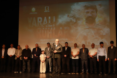 Şəkidə müharibə iştirakçılarına həsr olunmuş "Yaralı ruhlar" filminin təqdimatı olub