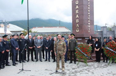 Şəkidə Vətən Müharibəsi şəhidlərinin xatirəsinə həsr olunmuş rəsmi anım tədbiri keçirilib