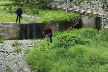 Şəki şəhərində iməcilik işləri davam etdirilir