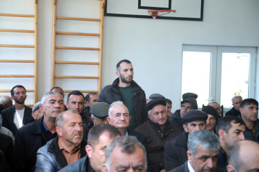 Şəki Şəhər İcra Hakimiyyətinin başçısı Elxan Usubov Əliyar kəndində səyyar qəbul keçirib