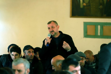 Şəki Şəhər İcra Hakimiyyətinin başçısı Elxan Usubov Aşağı Küngüt kəndində səyyar qəbul keçirib