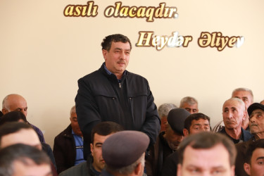 Şəki Şəhər İcra Hakimiyyətinin başçısı Elxan Usubov Bolludərə kəndinin sakinləri ilə görüşüb