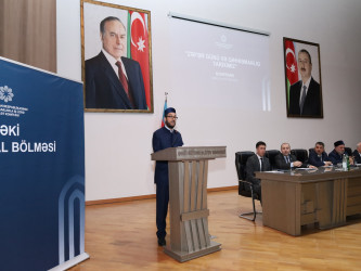 Şəkidə “Zəfər Günü və qəhrəmanlıq tariximiz” mövzusunda tədbir təşkil olunub