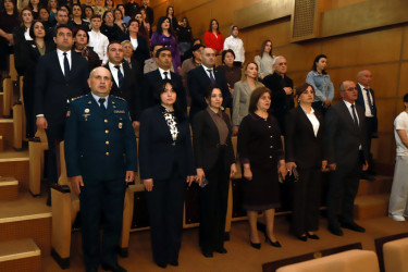 Aprel döyüşləri şəhidi, baş leytenant Elnur İsgəndərovun xatirəsinə həsr olunmuş tədbir keçirilib