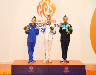 Azərbaycanın bədii gimnastları III MDB Oyunlarında 8 medal qazanıblar