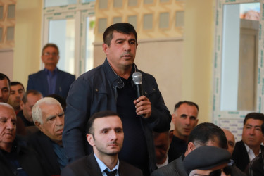 Şəki Şəhər İcra Hakimiyyətinin başçısı Elxan Usubov Çayqaraqoyunlu kəndinin sakinləri ilə görüşüb