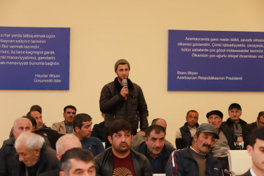 Şəki Şəhər İcra Hakimiyyətinin başçısı Elxan Usubov Qozlubulaq kəndində səyyar qəbul keçirib.