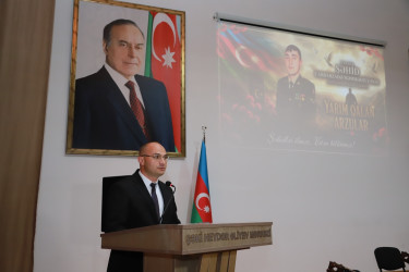Şəkidə şəhid Məmmədiyə Cabbarzadənin xatirəsinə həsr olunmuş "Yarım qalan arzular" adlı ədəbi-bədii gecə təşkil olunub.