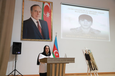 Şəkidə şəhid Bəxtiyar İdrisovun xatirəsinə həsr olunmuş “Şəhadəti ilə əbədiləşən Bəxtiyar ömrü” adlı anım tədbiri keçirilib