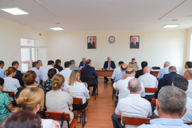 Şəki Şəhər İcra Hakimiyyətinin başçısı Elxan Usubov Köndələn kəndinin sakinləri ilə görüşüb