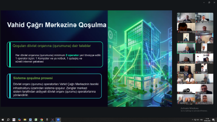 Dövlət orqanlarında çağrı xidmətlərinin təşkili məsələsinə həsr olunmuş onlayn görüş keçirilmişdir