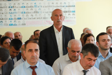 Şəki Şəhər İcra Hakimiyyətinin başçısı Elxan Usubov İkinci Biləcik kəndinin sakinləri ilə görüşüb
