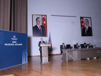 Şəkidə “Zəfər Günü və qəhrəmanlıq tariximiz” mövzusunda tədbir təşkil olunub