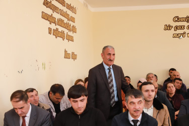 Şəki Şəhər İcra Hakimiyyətinin başçısı Elxan Usubov Bolludərə kəndinin sakinləri ilə görüşüb