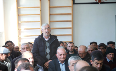 Şəki Şəhər İcra Hakimiyyətinin başçısı Elxan Usubov Əliyar kəndində səyyar qəbul keçirib