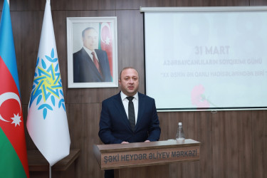 Şəkidə 31 Mart- Azərbaycanlıların Soyqırımı Günü ilə əlaqədar tədbir keçirilib