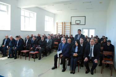 Şəki Şəhər İcra Hakimiyyətinin başçısı Elxan Usubov Əliyar kəndində səyyar qəbul keçirib