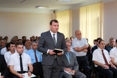 Şəki Şəhər İcra Hakimiyyətinin başçısı Elxan Usubov Şin kəndinin sakinləri ilə görüşüb