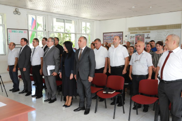 Şəki Şəhər İcra Hakimiyyətinin başçısı Elxan Usubov Böyük Dəhnə kəndinin sakinləri ilə görüşüb