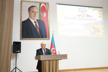 Şəkidə mərhum alim, yazıçı Yusif Şükürlünün “Azan güllə” kitabının təqdimat mərasimi keçirilib