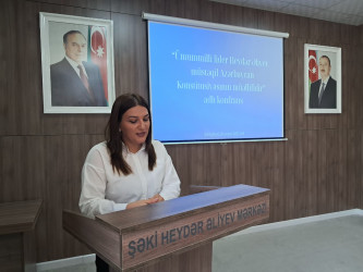 Şəkidə “Ümummilli lider Heydər Əliyev müstəqil Azərbaycan Konstitusiyasının müəllifidir” mövzusunda toplantı keçirilib