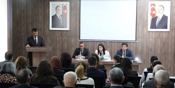 Şəkidə “Suverenliyimizin tam bərpa edilməsi dünya miqyasında tarixi hadisədir” mövzusunda toplantı keçirilib