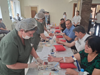 Şəkidə talassemiya xəstəliyindən əziyyət çəkən uşaqlara yardım məqsədilə qanvermə aksiyası təşkil olunub