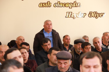 Şəki Şəhər İcra Hakimiyyətinin başçısı Elxan Usubov Bolludərə kəndinin sakinləri ilə görüşüb