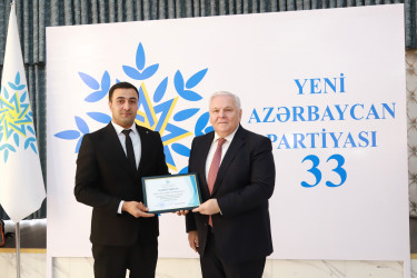 Şəkidə Yeni Azərbaycan Partiyasının təsis edilməsinin 33-cü ildönümü münasibətilə tədbirlər keçirilib