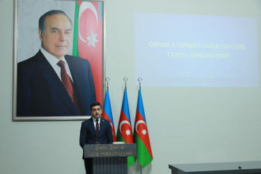 Qərbi Azərbaycan İcmasının Şəki şəhəri üzrə nümayəndəsi ictimaiyyətə təqdim edilib