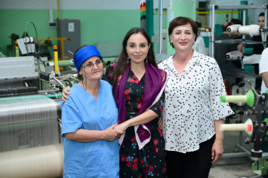 Leyla Əliyeva “Azəripək” ASC-nin fəaliyyəti ilə yaxından tanış olub